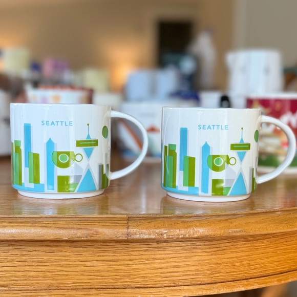 Starbucks Other - 2X ✨ STARBUCKS 14oz 2015 & 2017 SEATTLE You Are Here Mug Set ☕️⛴️🎡